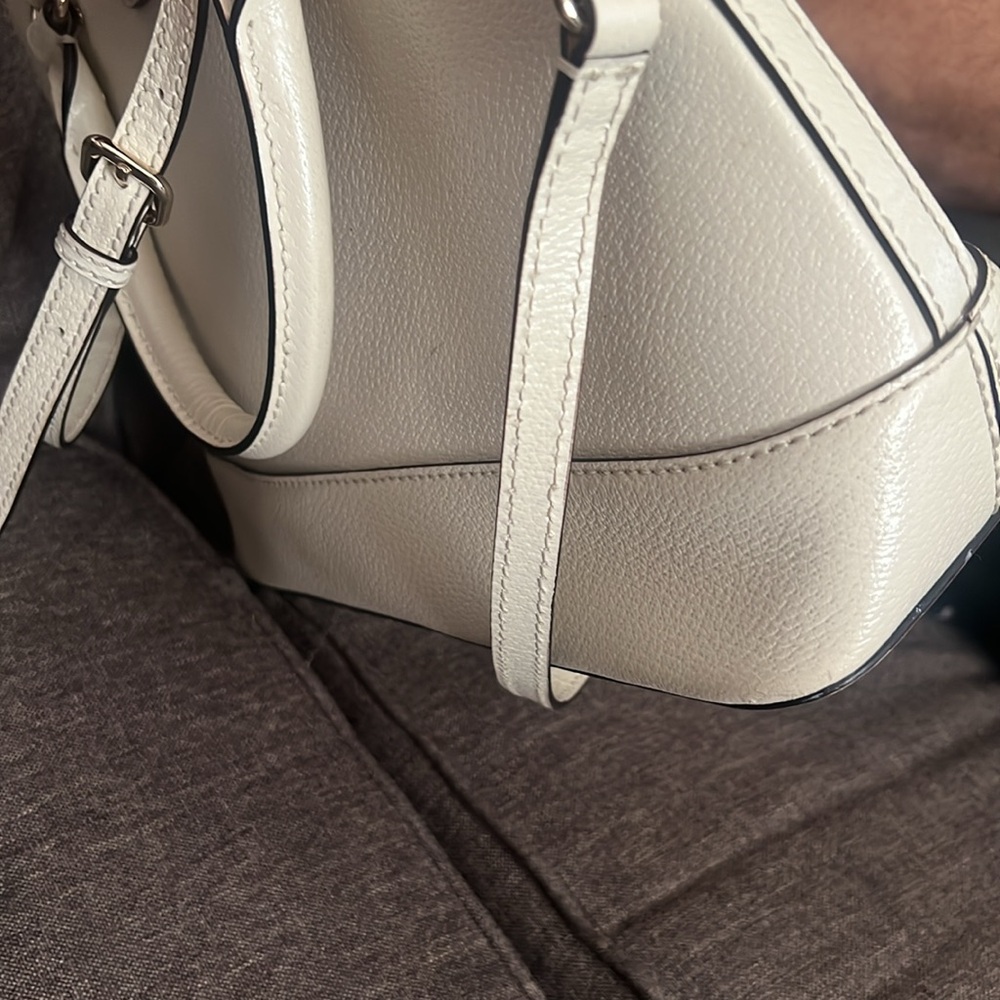 KATE SPADE RACHELLE IVORY SATCHEL W/STRAP - Picture 4 of 10